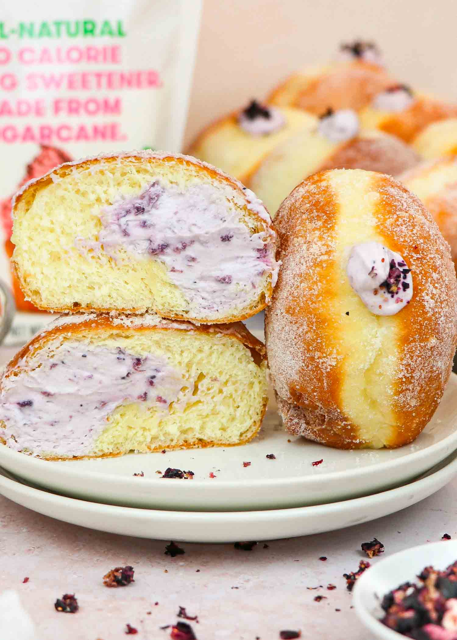Sugar Free Doughnut Recipe - Blueberry Cheesecake Brioche