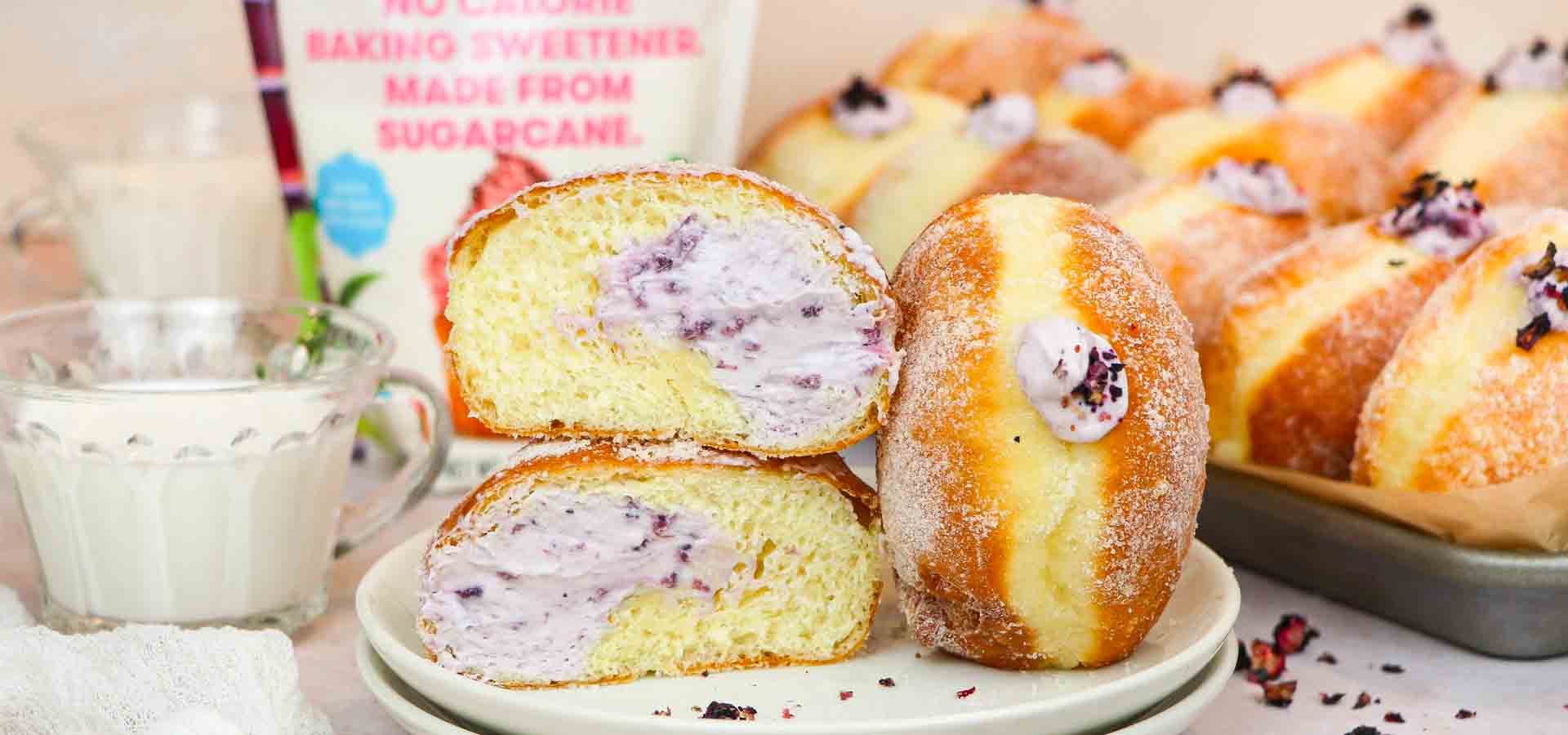 Blueberry Cheesecake Brioche Doughnuts