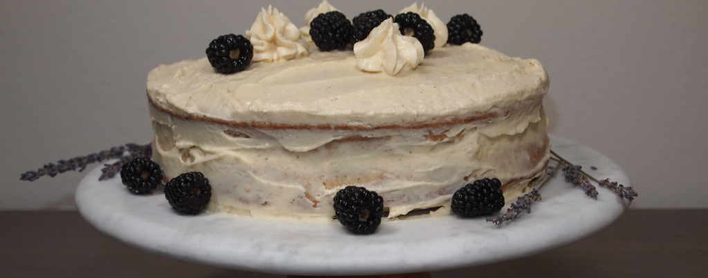 Sugar-Free London Fog Cake with Buttercream Frosting 