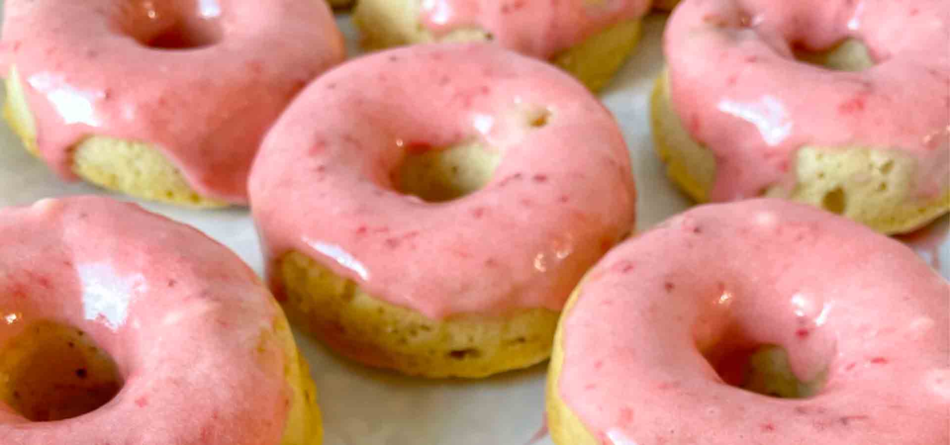 Strawberry Frosted Donuts