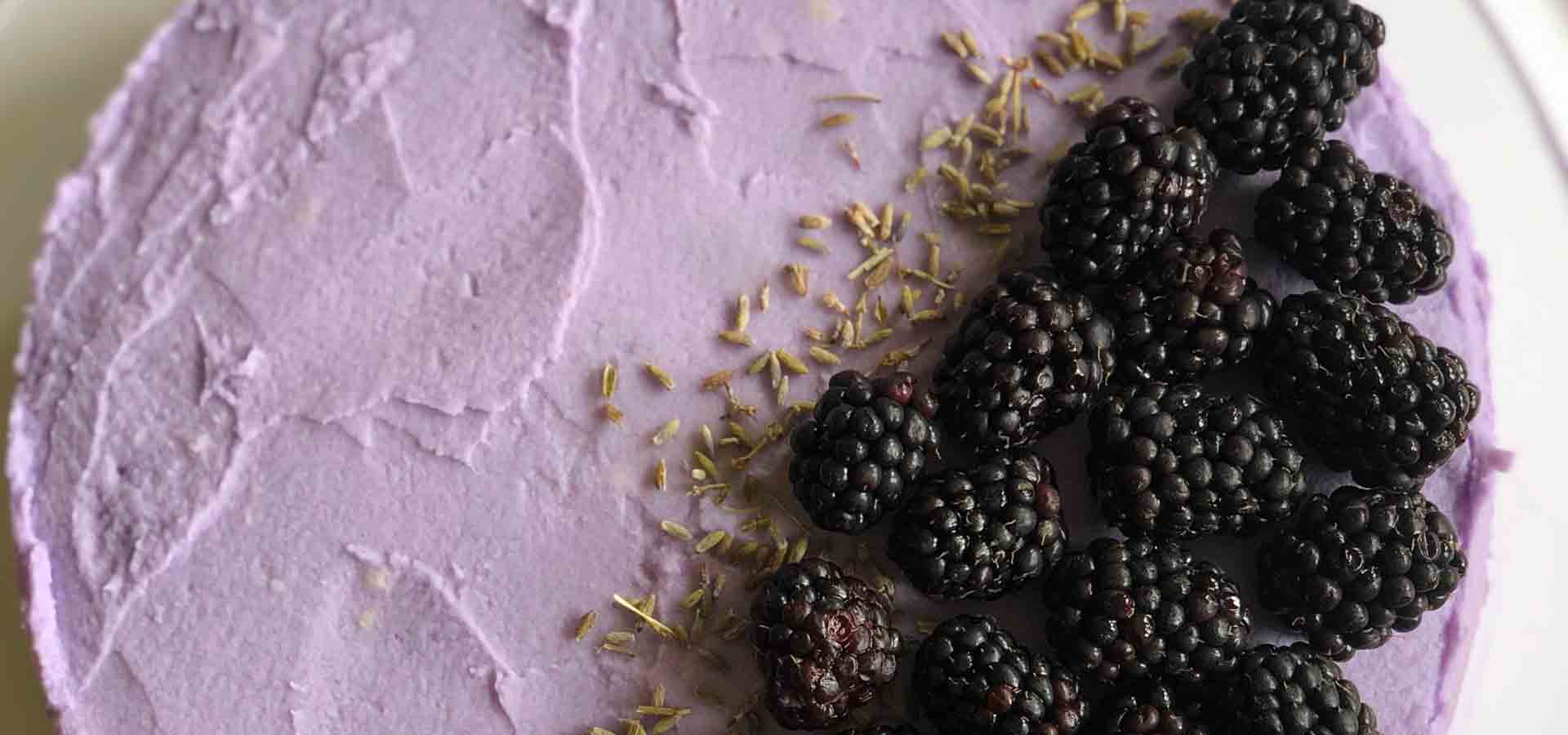 SUGAR-FREE BLACKBERRY LAVENDER CAKE