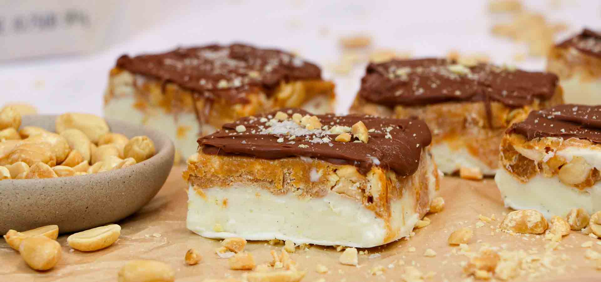 Healthier Snickers Ice Cream Bars
