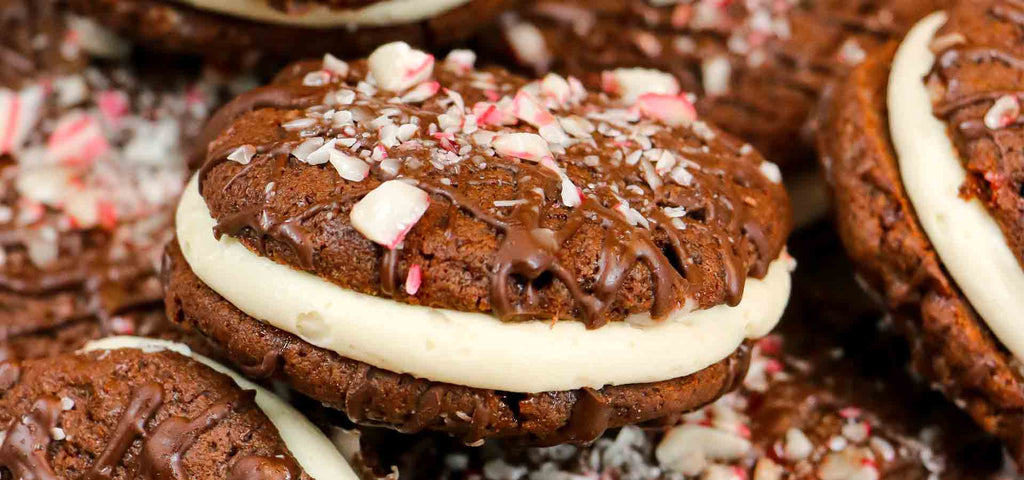 Low Sugar Peppermint Brownie Cookie Sandwiches Recipe