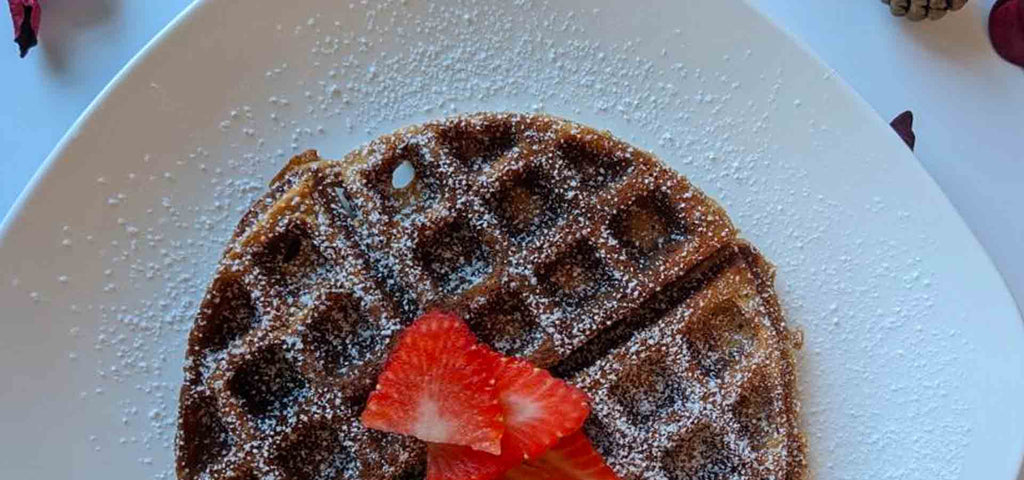 Reduced Sugar Gingerbread Waffles