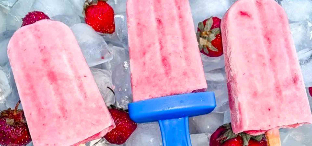 STRAWBERRY CREAM POPSICLES