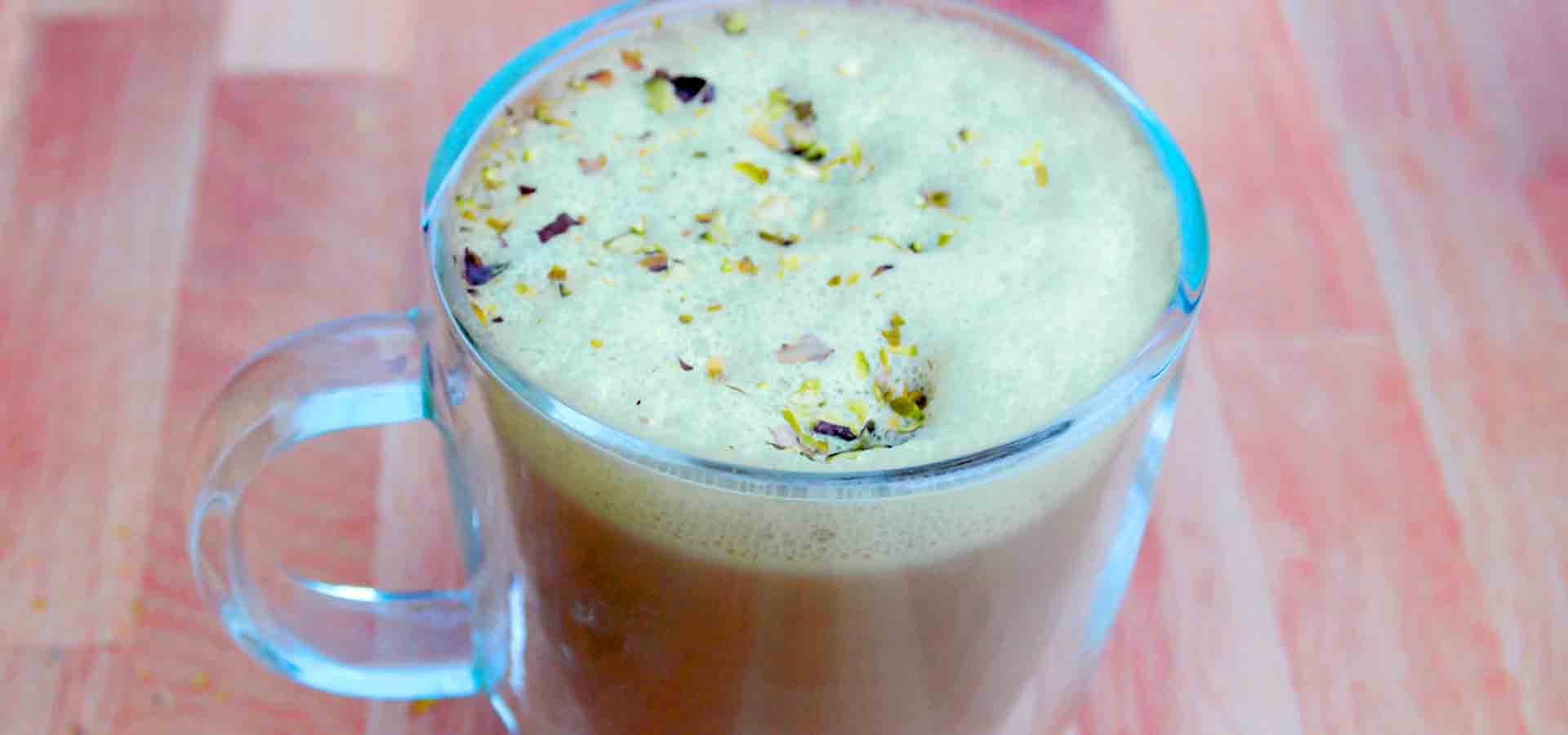 Reduced Sugar Pistachio Latte (Starbucks Dupe)