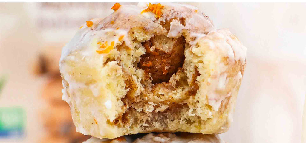 Low Sugar Orange Swirled Cinnamon Roll Muffins Recipe