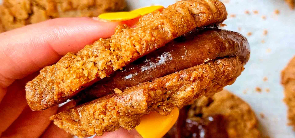 Reduced Sugar Peanut Butter Chocolate Sandwich Cookies Recipe