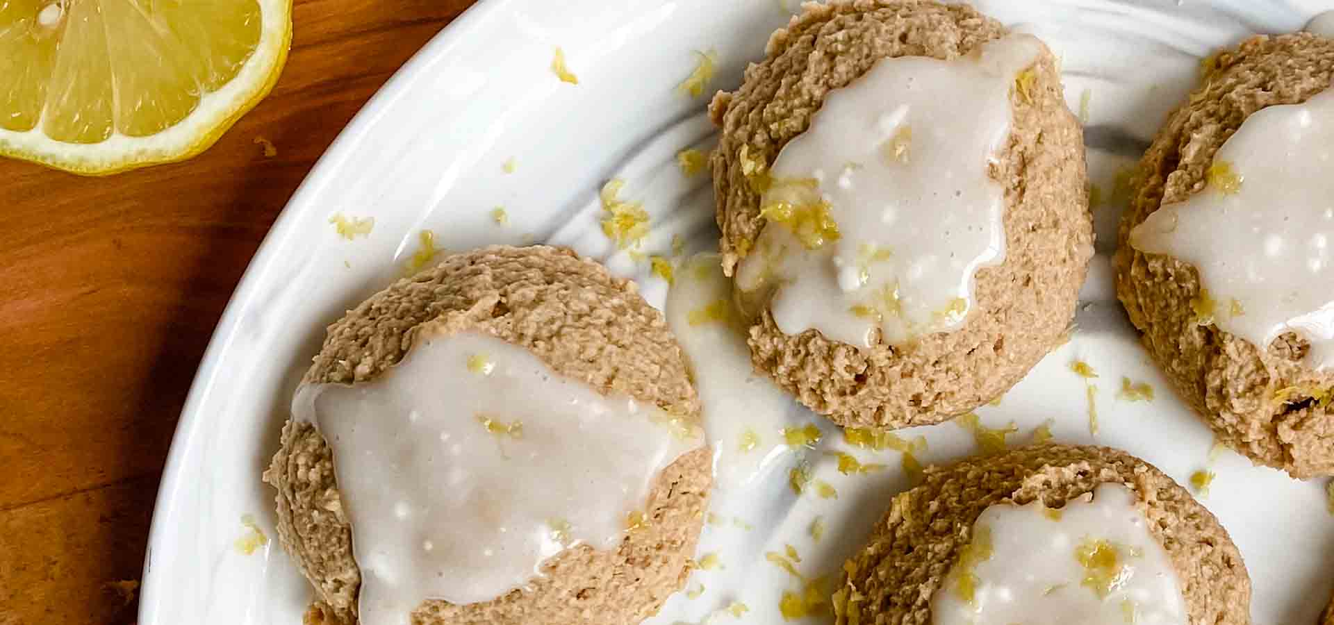 Sugar-Free Iced Lemon Cookies