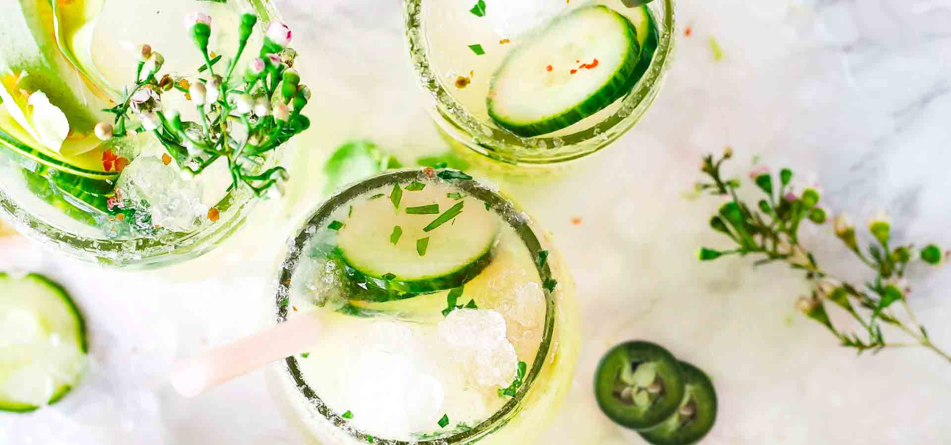 Low Sugar Cucumber Jalapeño Margarita Recipe