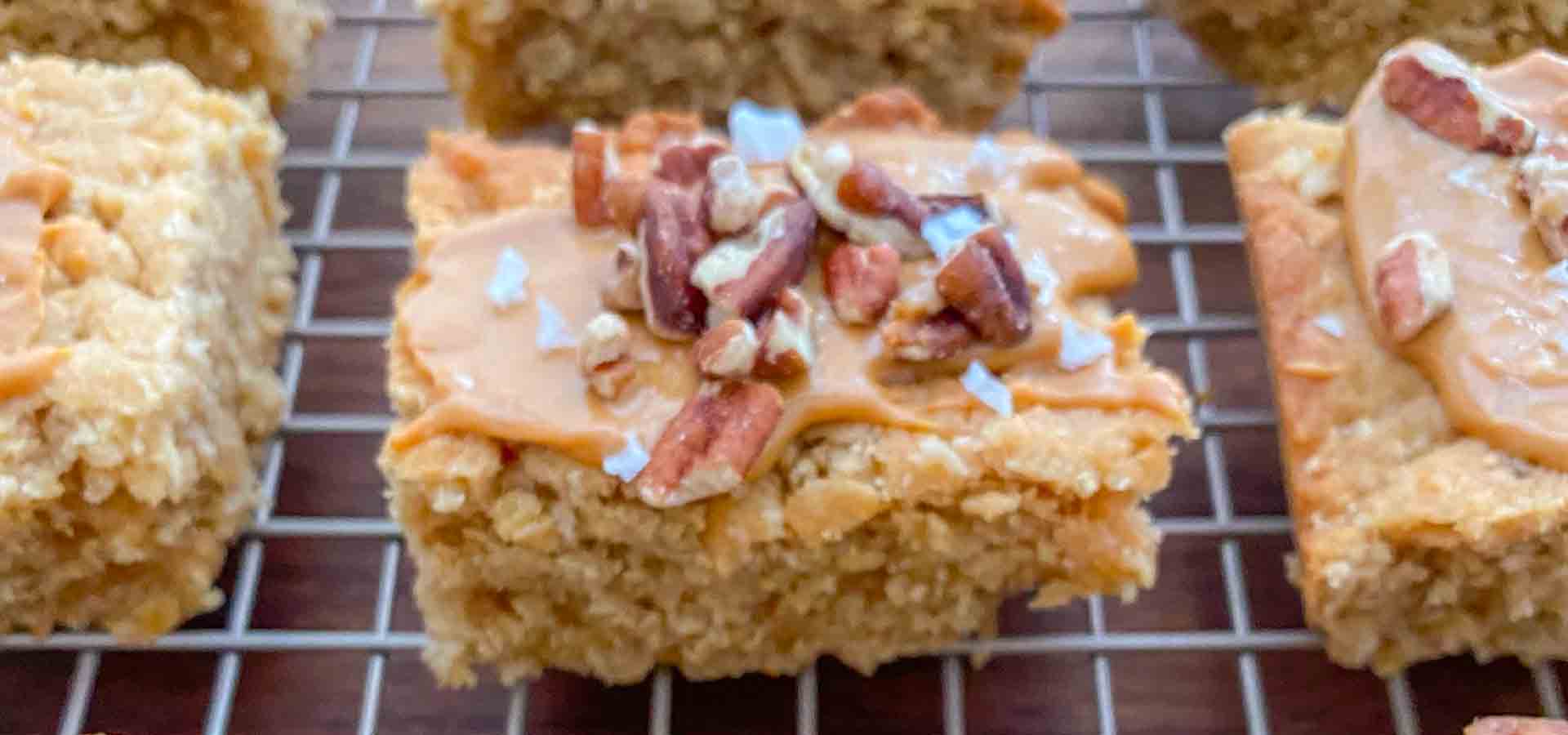 Salted Almond Butter Pecan Bars