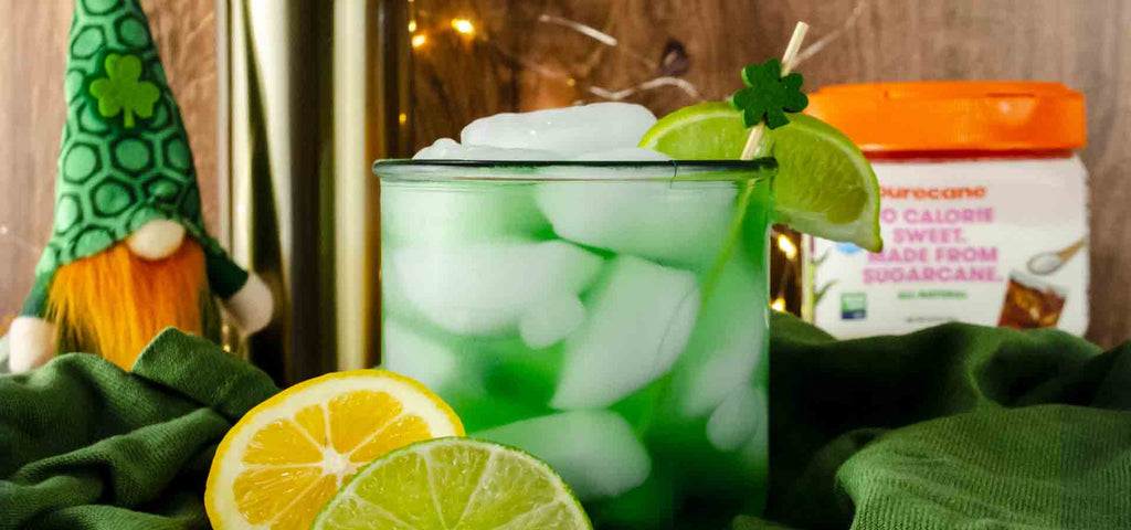  No Sugar Added Shamrock Sour Cocktail with Irish Whiskey
