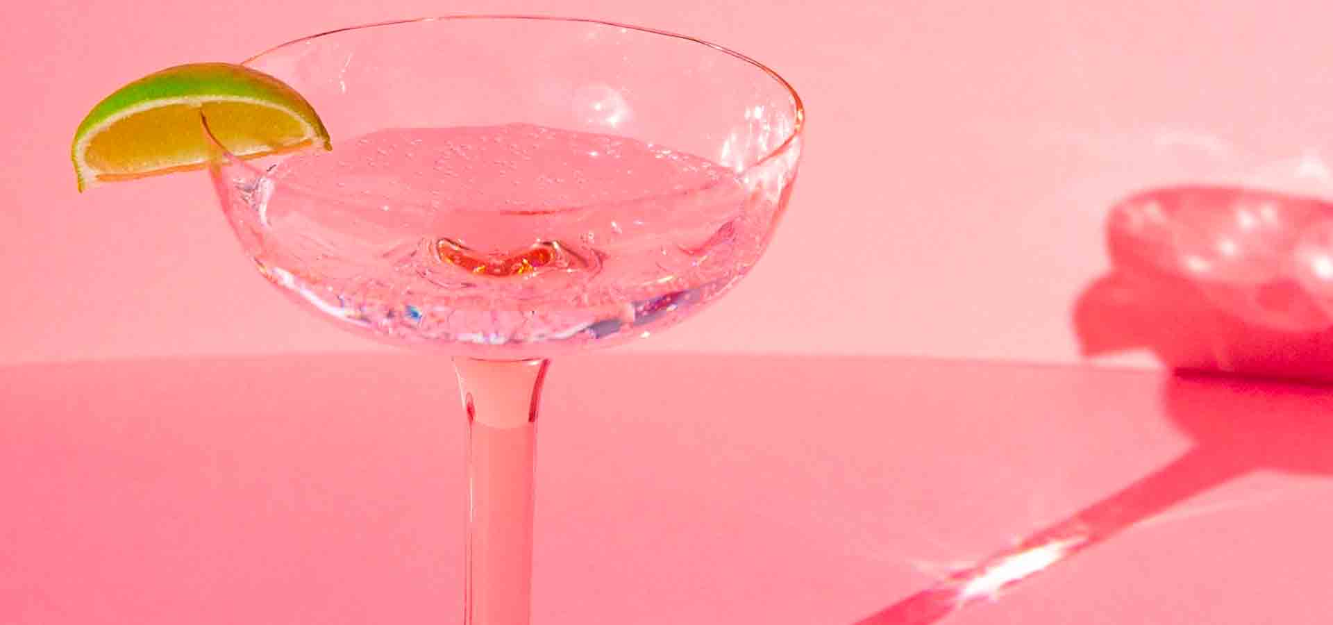 No sugar-added pink cocktail recipe