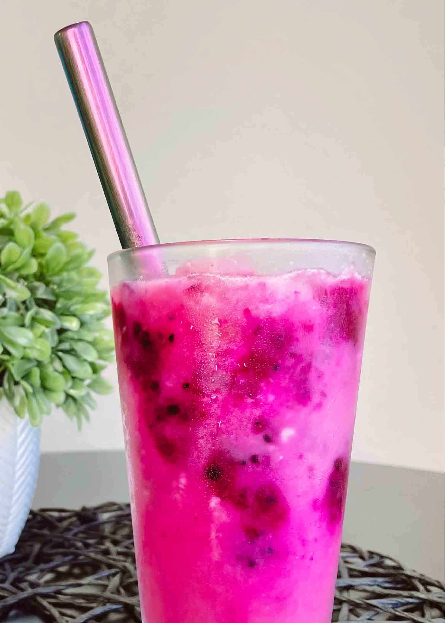 Reduced-Sugar Pink Dragon Fruit Drink Recipe