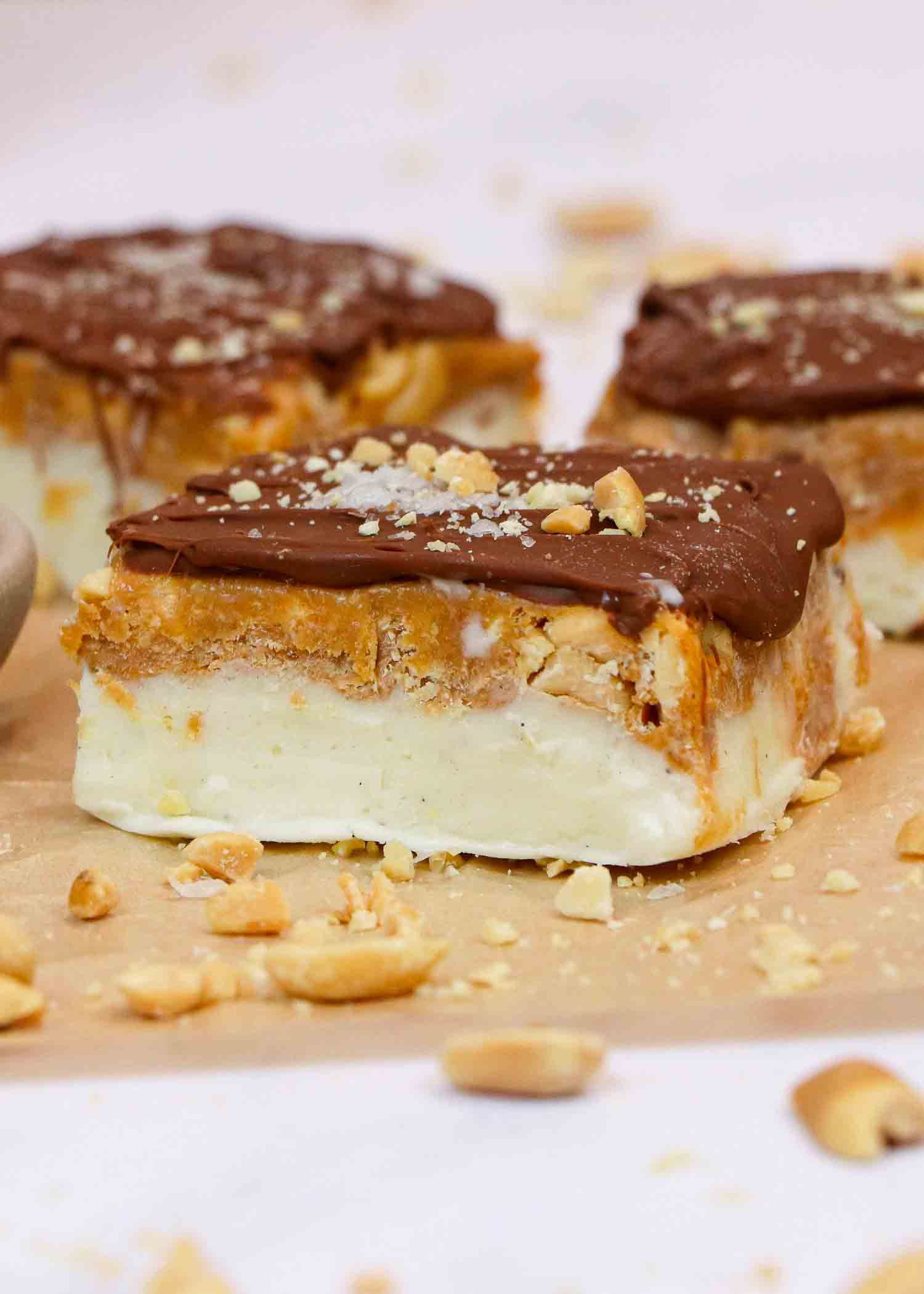 Healthier Snickers Ice Cream Bars Recipe