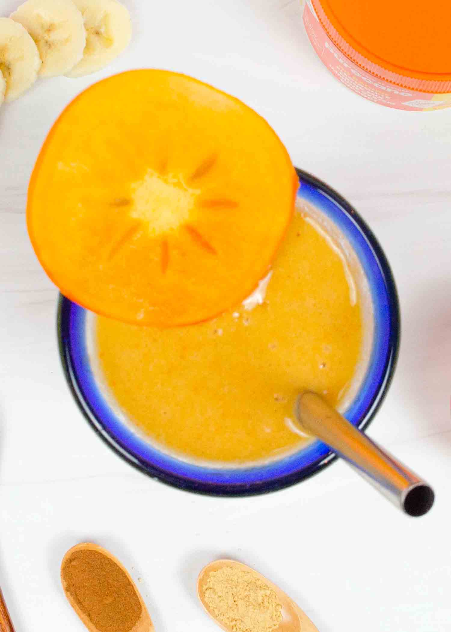 Low Sugar Persimmon Electrolyte Immunity Smoothie Recipe