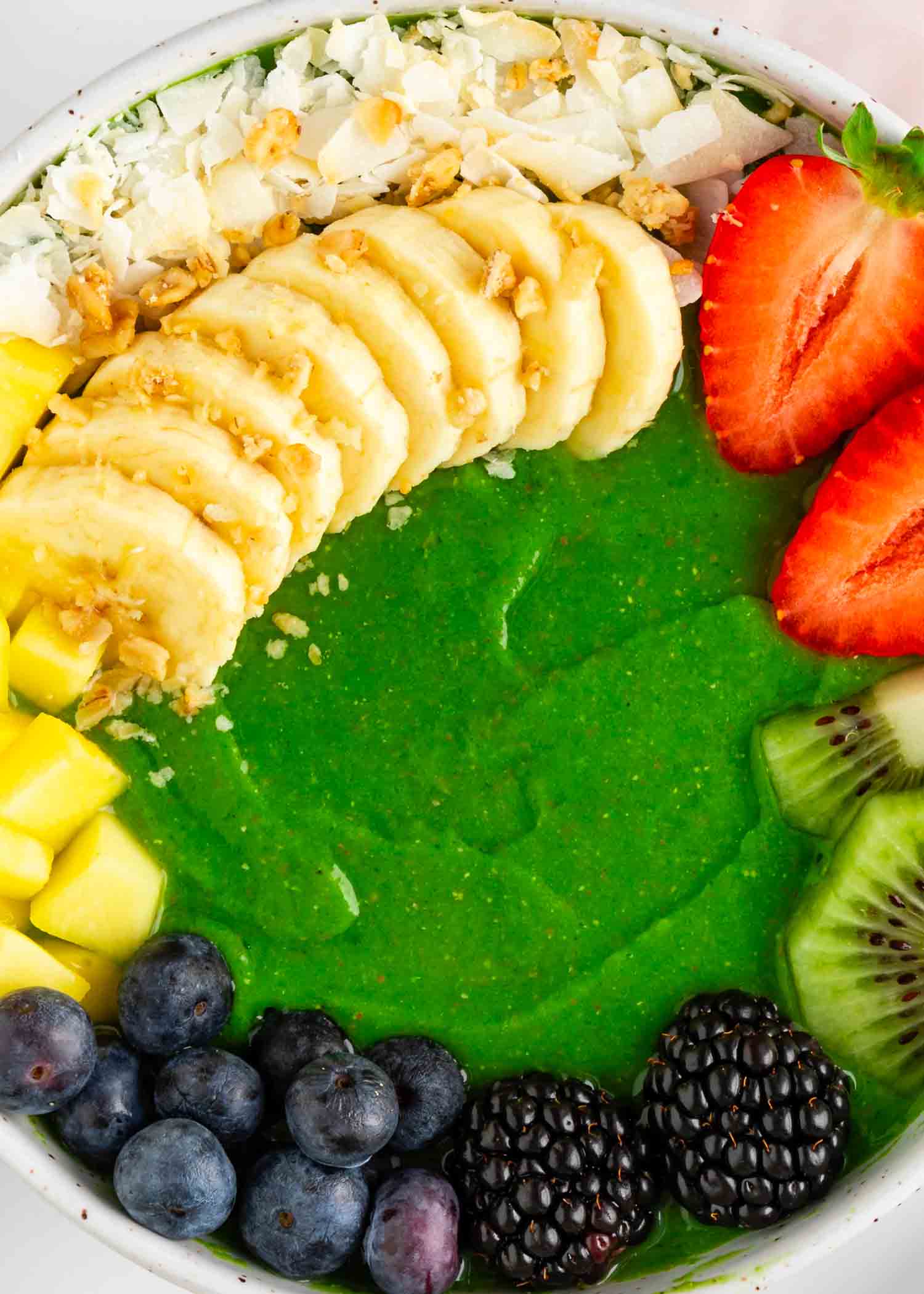 Low Sugar Healthy Green Smoothie Bowl Recipe
