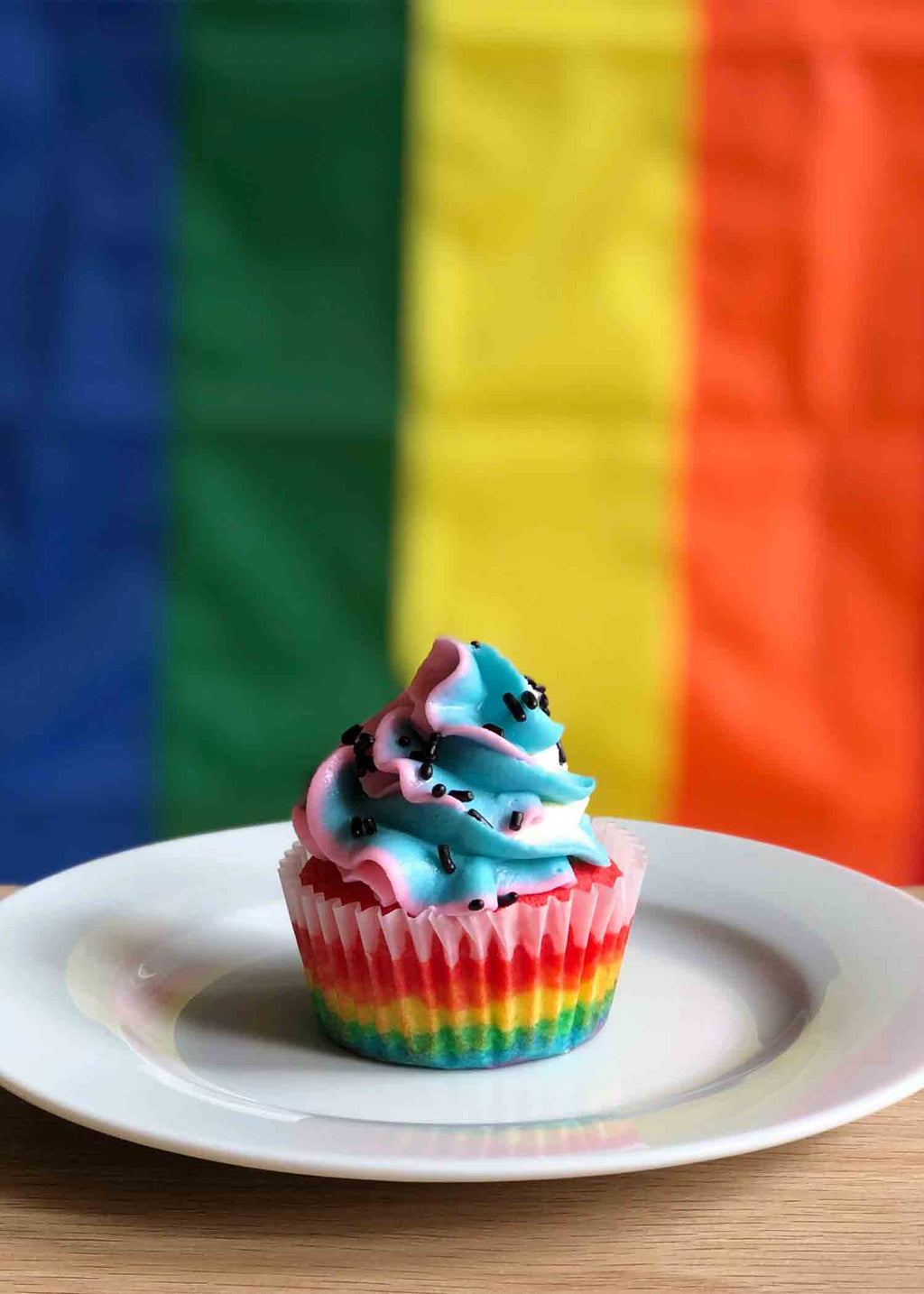 Sugar-Free Rainbow Cupcake Recipe