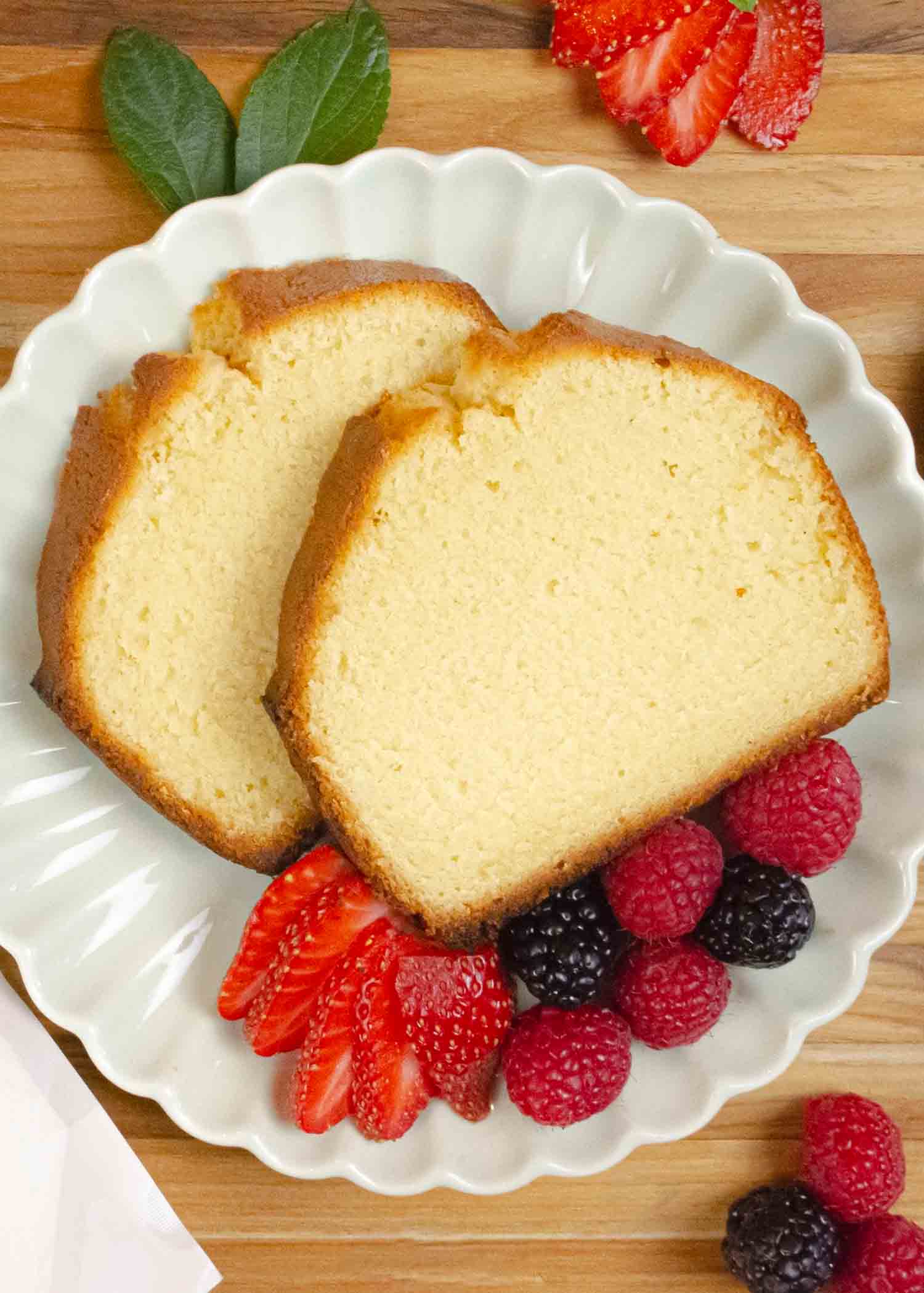 Low-Sugar Pound Cake Recipe