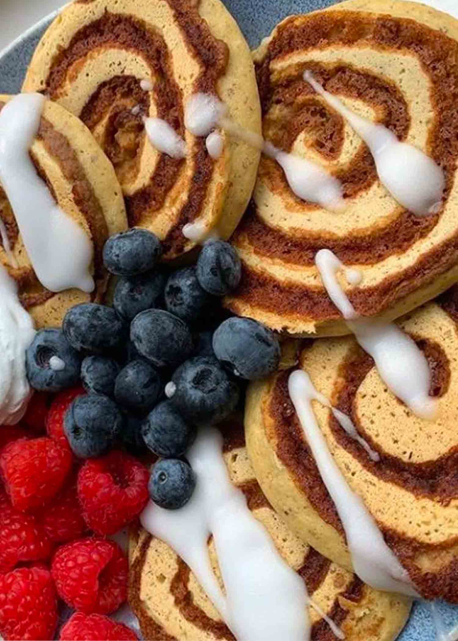 Vegan Cinnamon Roll Protein Pancake Recipe