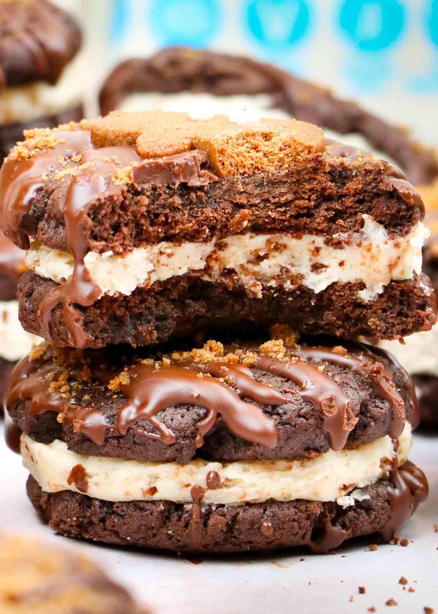 Sugar-free Gingerbread Brownie Cookie Sandwich Recipe