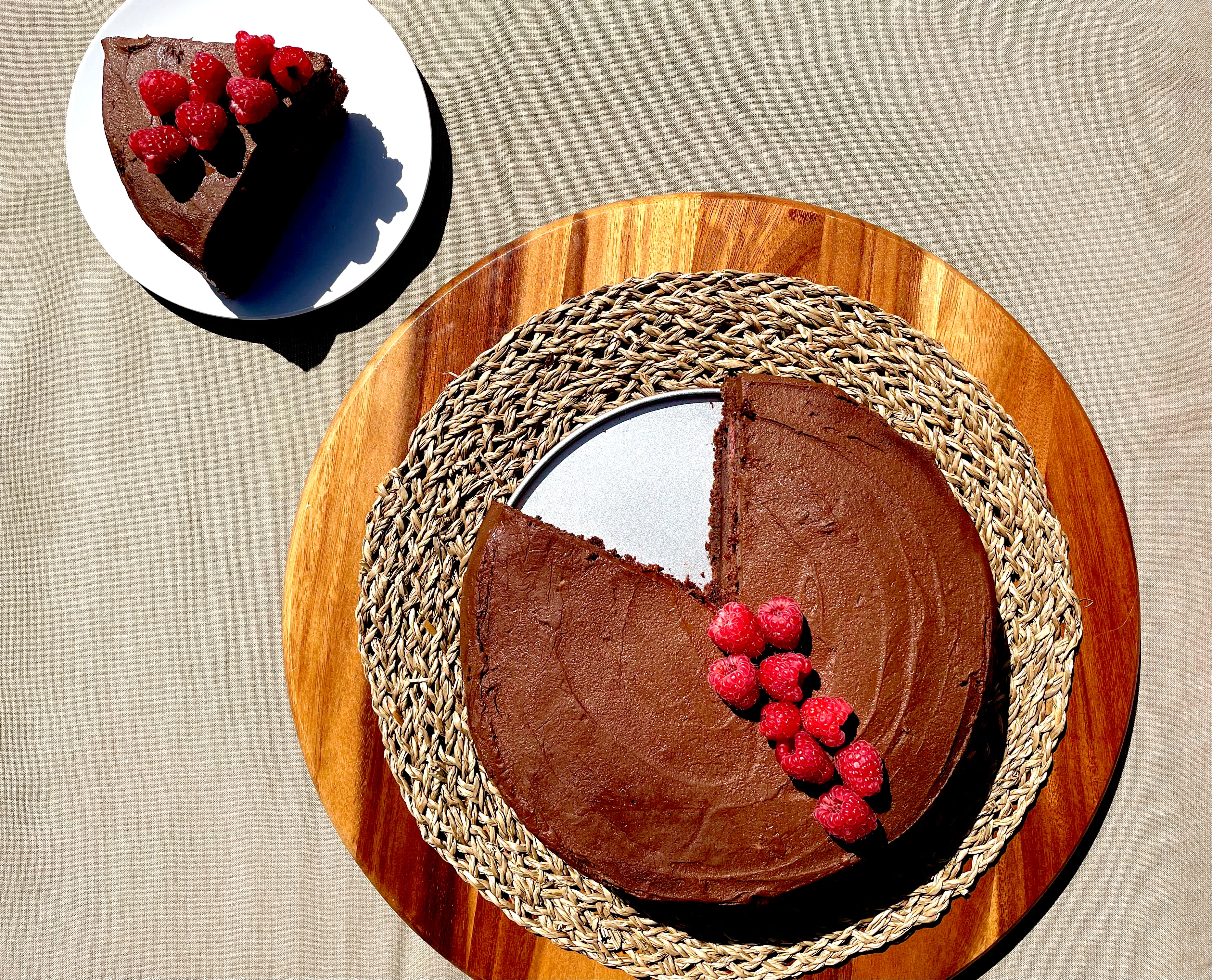 Sugar-Free Raspberry Chocolate Cake