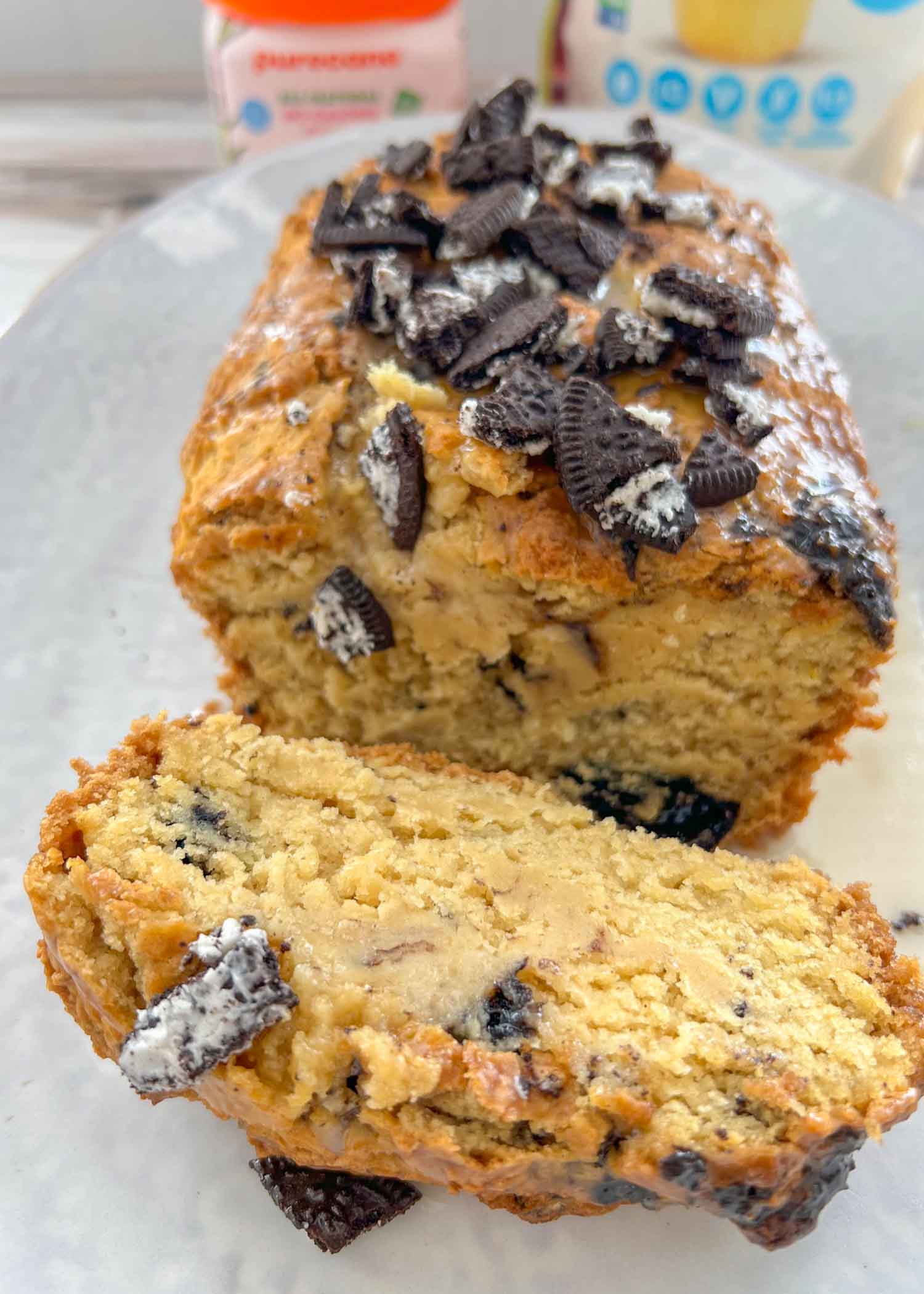 Reduced Sugar Oreo Cookie Vanilla Cake Recipe