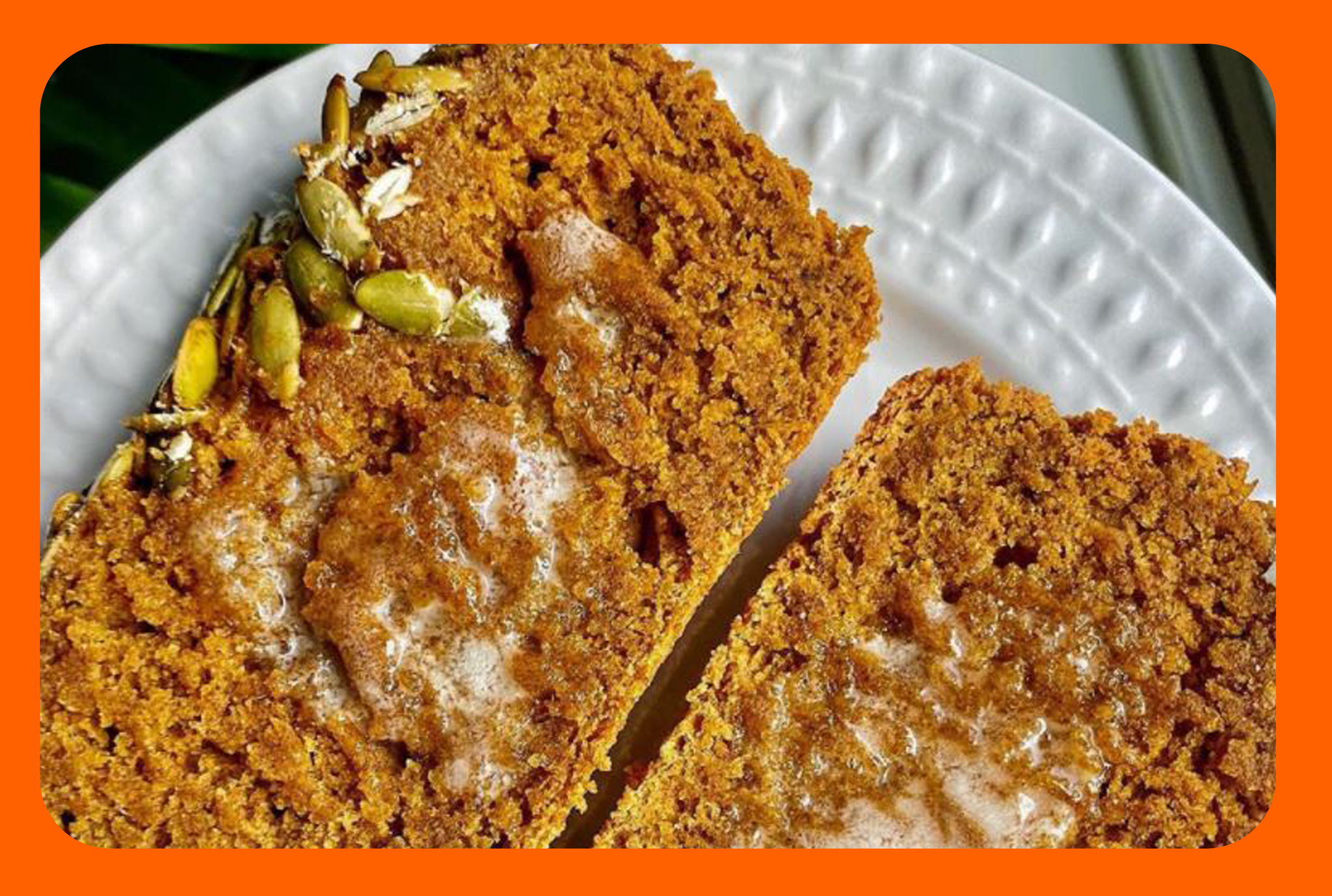 Vegan Sourdough Pumpkin Bread with Maple Glazed Pepitas