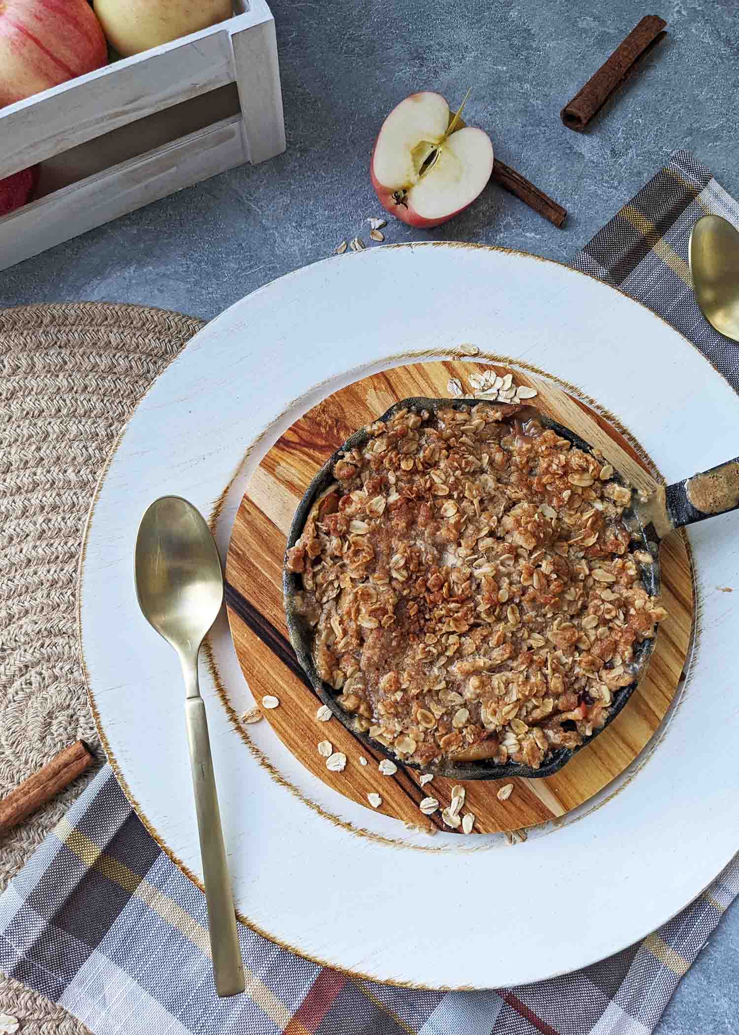 Healthier Apple Crisp Recipe - Reduced Sugar
