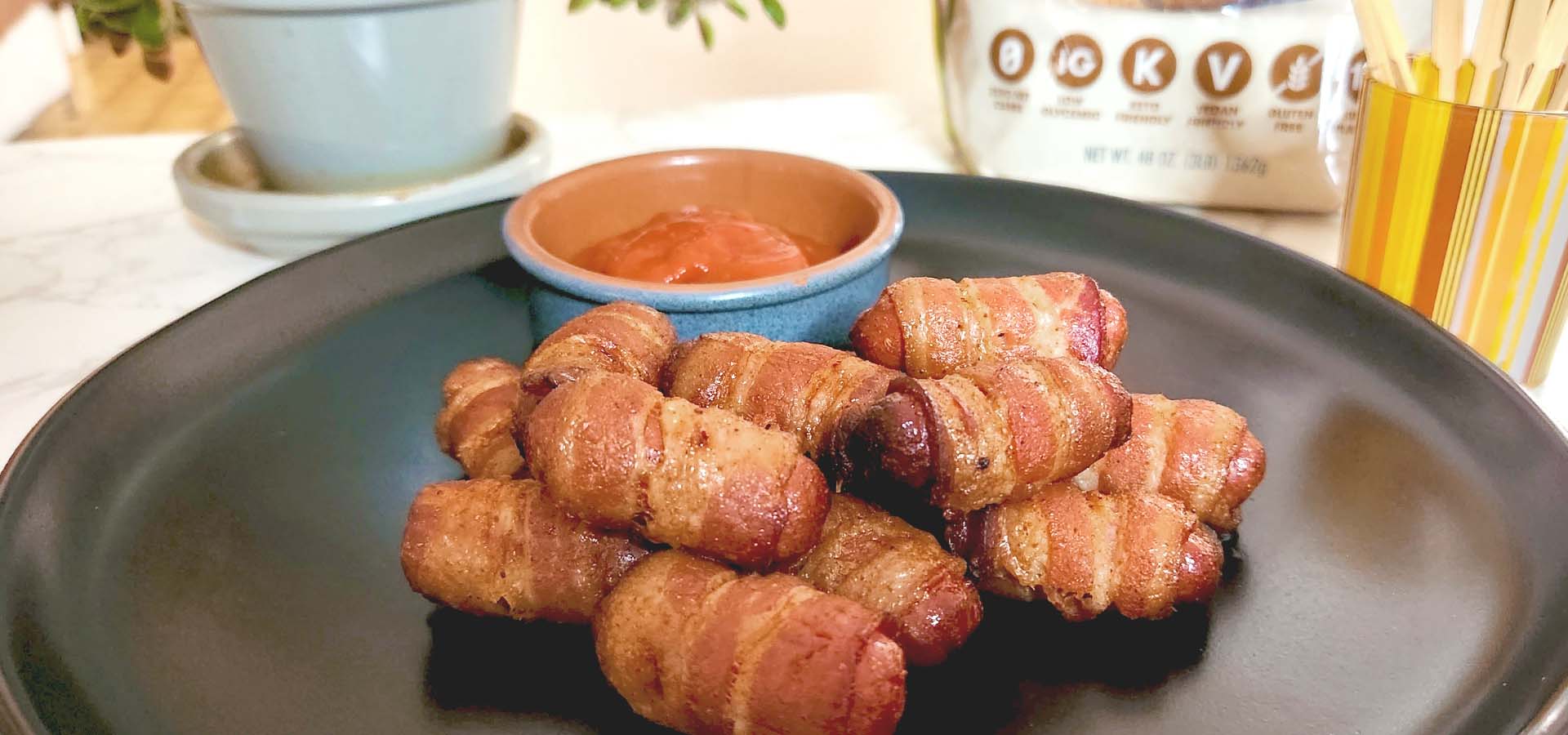 Brown Sugar Bacon Wrapped Smokies