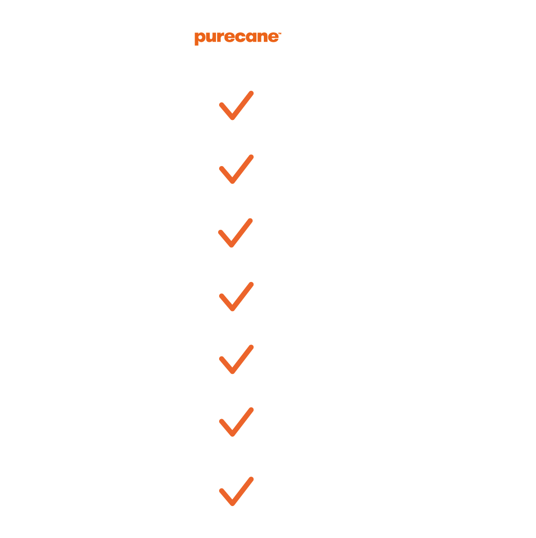Purecane Comparison Chart to Other Electrolyte Powder Mixes and Sports Drinks.