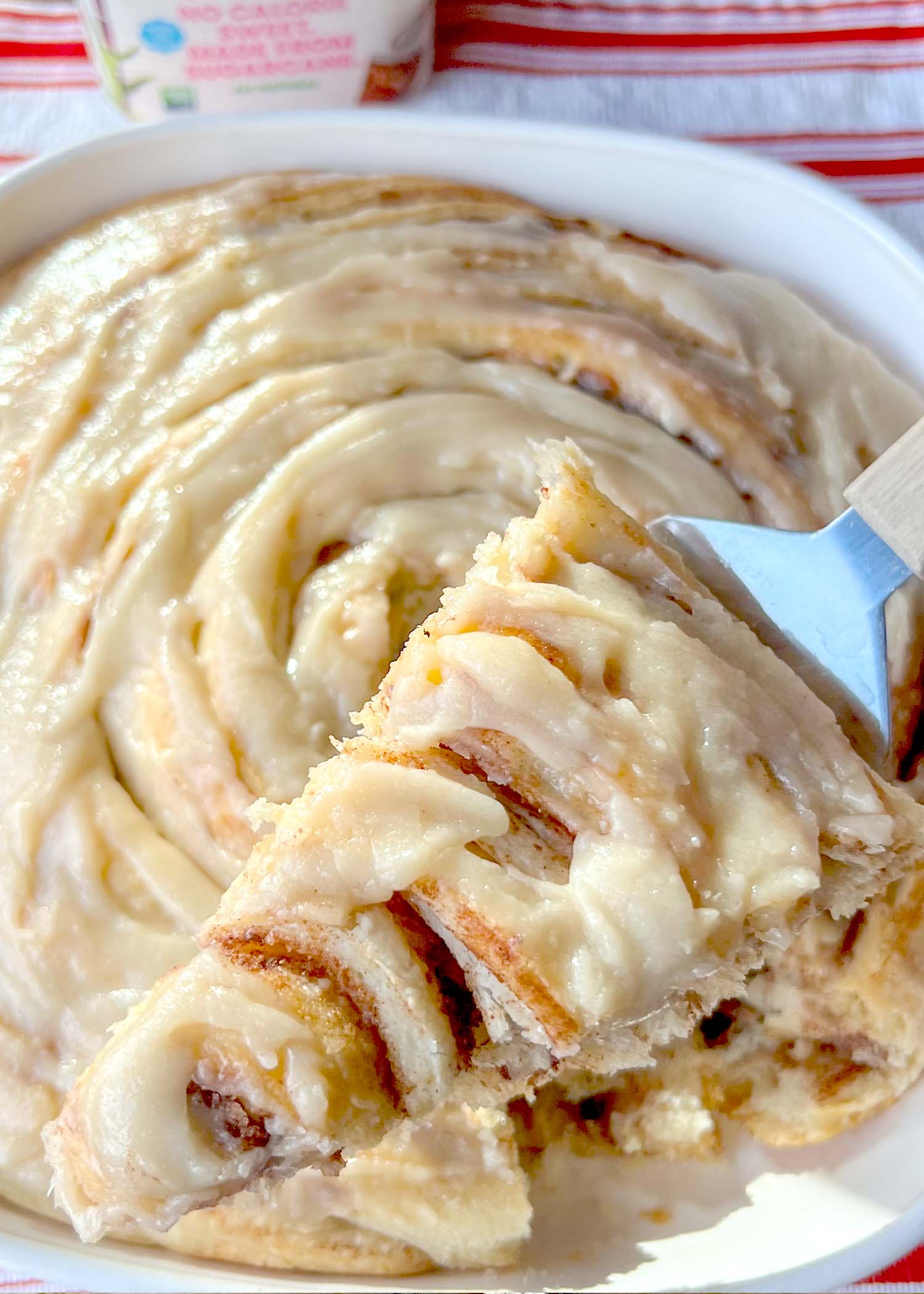 Giant Cinnamon Roll Cake - Sugar Free Recipe