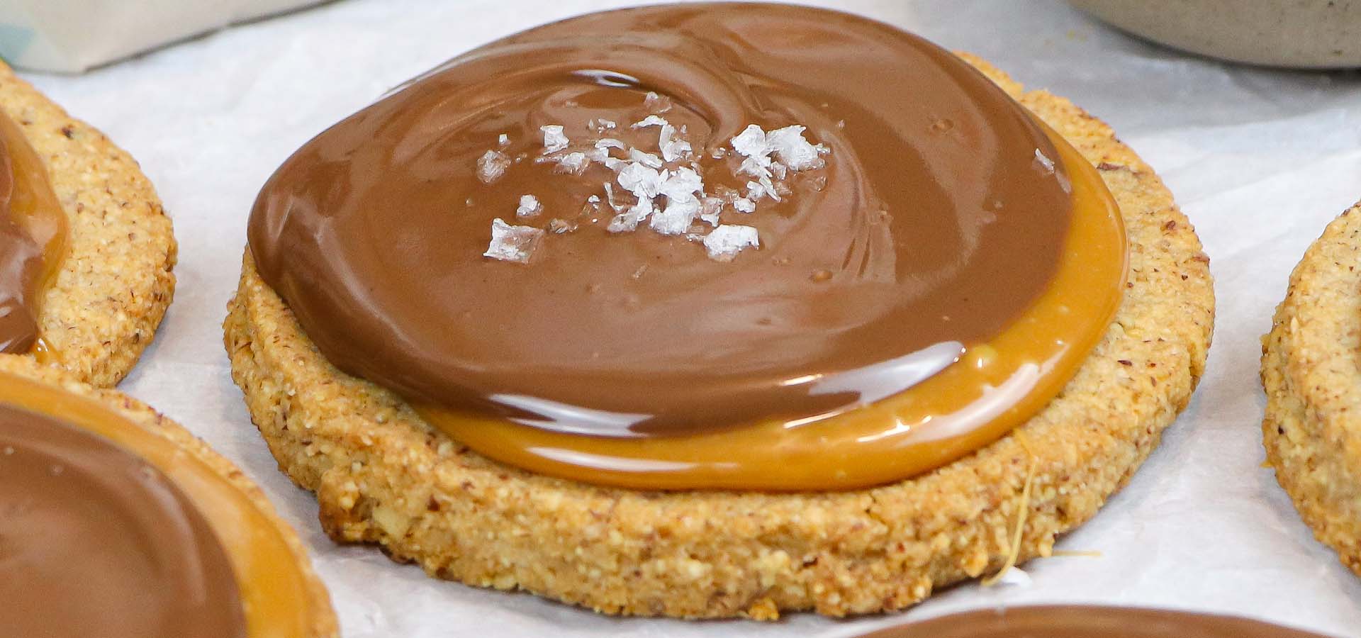 Reduced Sugar Twix Cookies