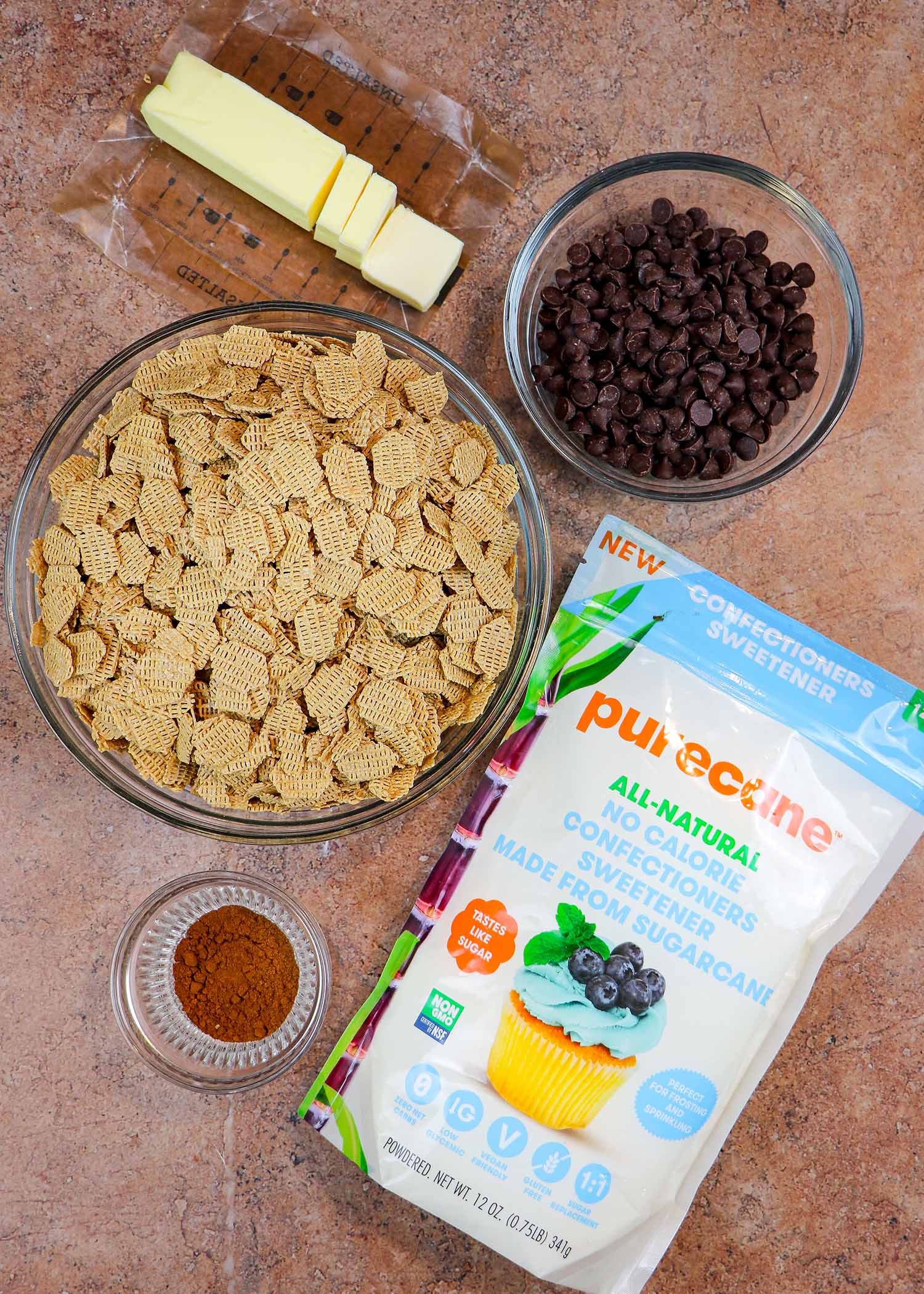 Keto Pumpkin SPice Muddy Buddies Recipe Ingredient List