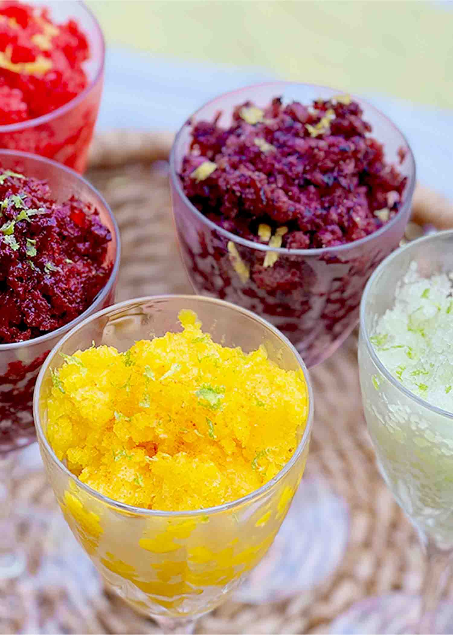 No Sugar Added Rainbow Granitas Recipe
