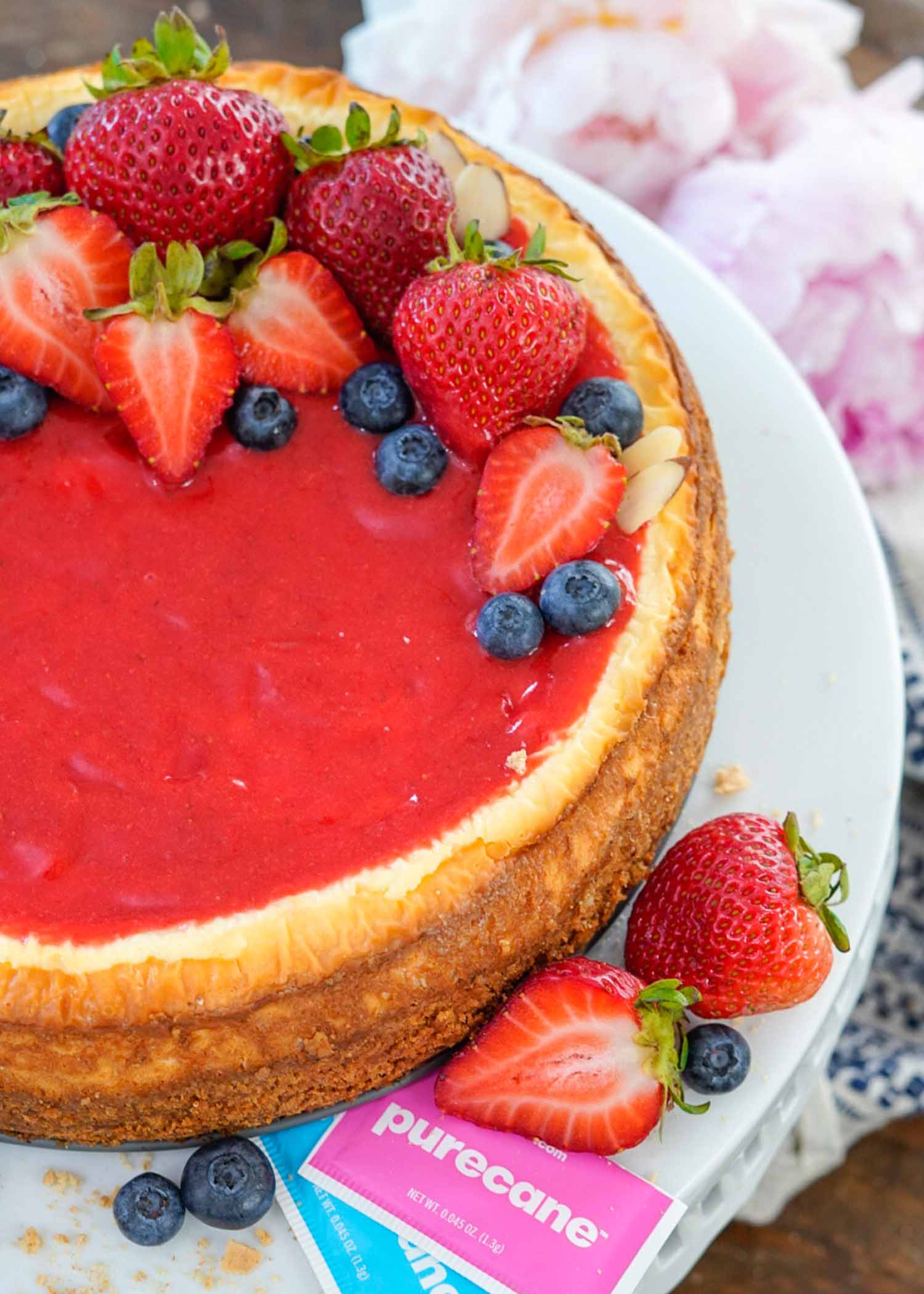 Red, White & Blue Cheesecake Recipe for Reduced Sugar Diets