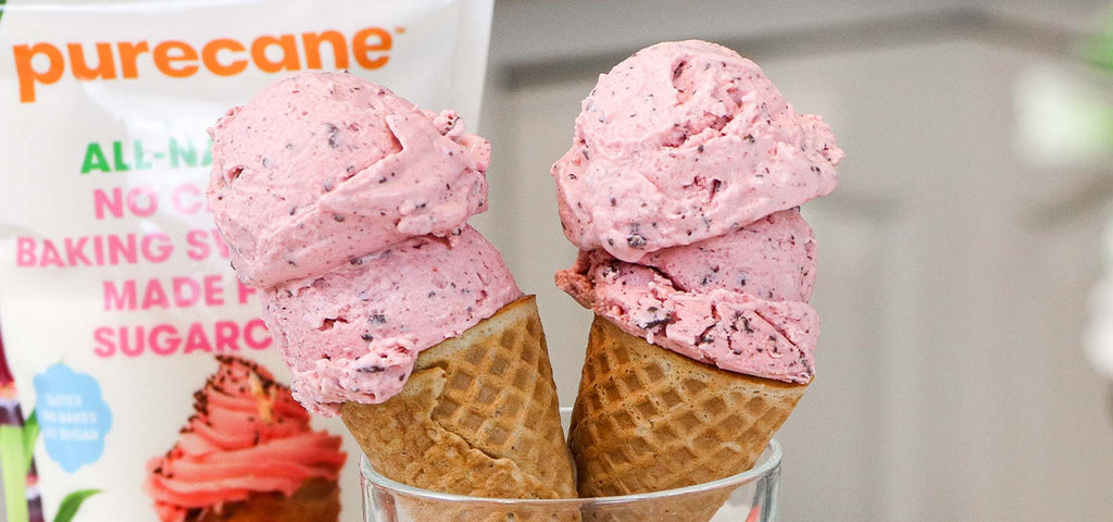Reduced Sugar Strawberry Coconut Chocolate Chip Ice Cream Recipe